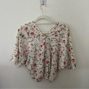 Floral V-Neck Blouse - XS/S